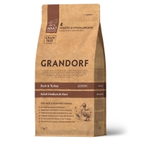 GRANDORF сухой корм для собак средних и крупных пород, индейка, утка