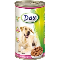 Dax консервы с телятиной для собак, 1.24 кг