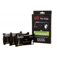 DOOG Пакеты биоразлагаемые для уборки за собакой, черные, 60шт