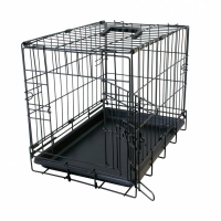 DUVO+ Клетка для собак однодверная "Pet Kennel MINI", черная, 47х30х37см