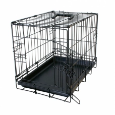 DUVO+ Клетка для собак однодверная "Pet Kennel MINI", черная, 47х30х37см