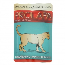 Prolapa Premium консервы кролик и индейка в желе для кошек, 100 г