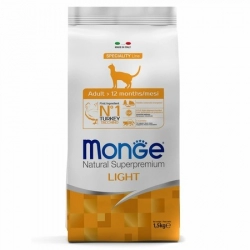Monge Cat Speciality Light низкокалорийный корм для кошек с индейкой 1,5 кг