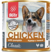 Blitz Classic консервы для собак Курица с тыквой