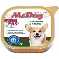 Mr.Dog консервы для собак с Ягненком и языком