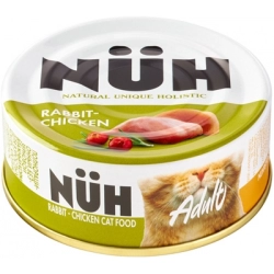 Nuh консервы для кошек б/зерн. Кролик и цыплёнок