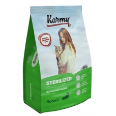 Karmy Sterilized сухой корм для стерилизованных кошек и кастрированных котов с лососем